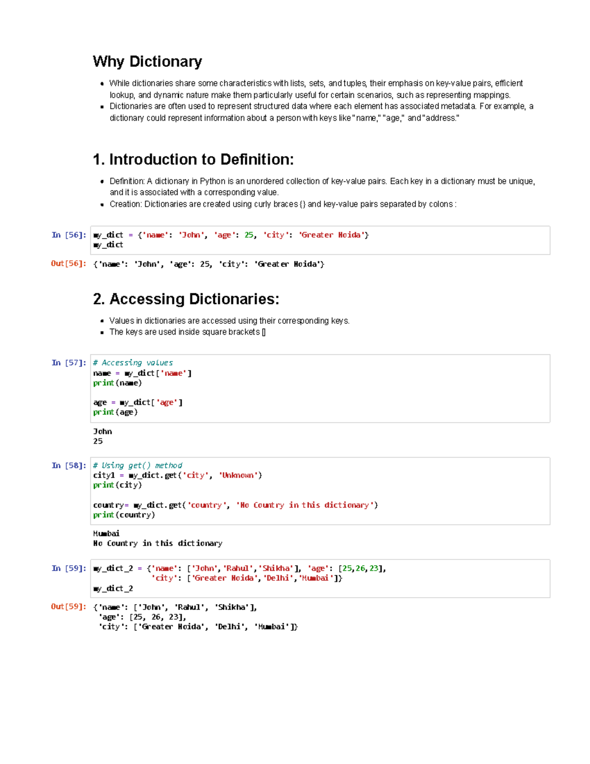 4- Python Dictionaries - Why Dictionary While dictionaries share some ...