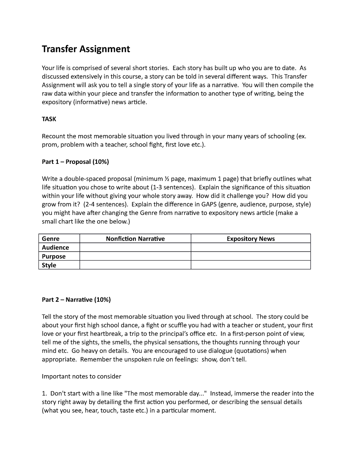 difference between transfer assignment