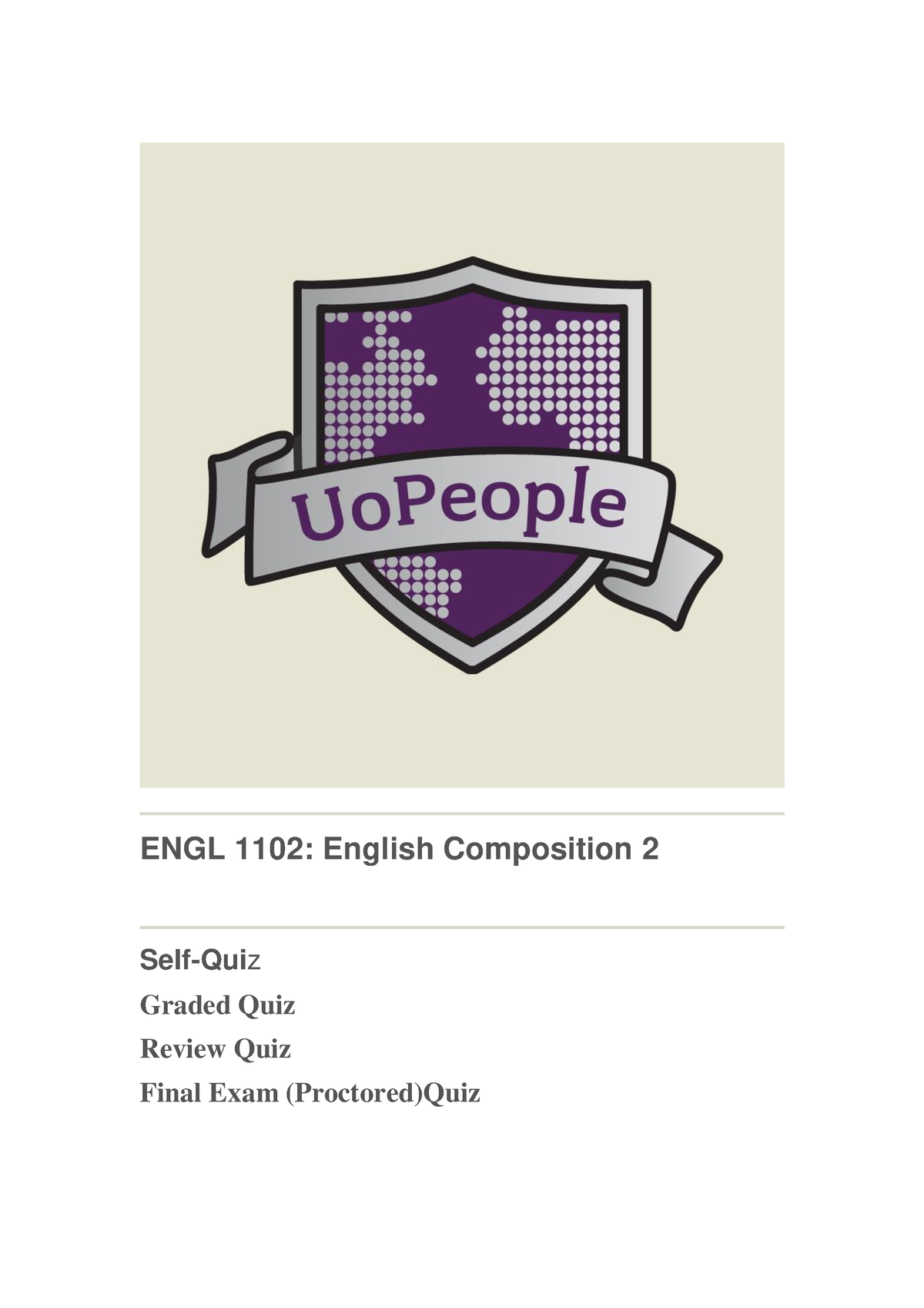 Final Exam مدمج - ENGL 1102: English Composition 2 Self-Quiz Graded ...