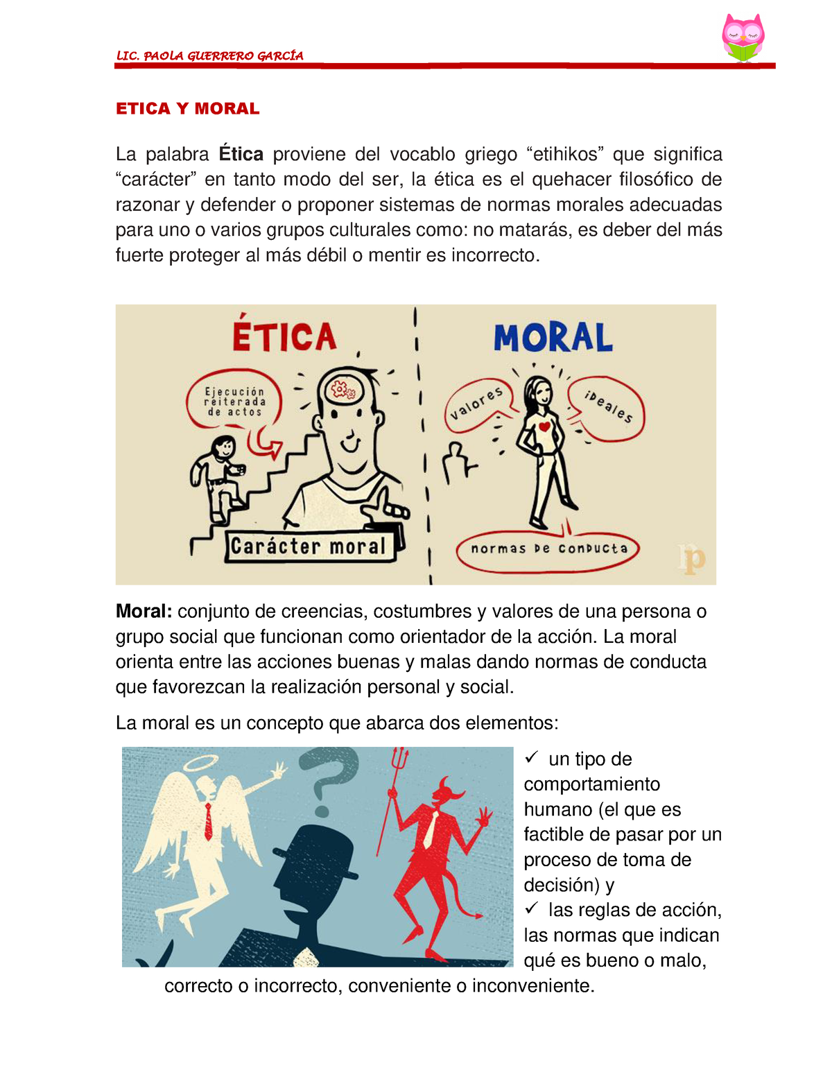 Etica Y Moral - LIC. PAOLA GUERRERO GARCÕA ETICA Y MORAL La Palabra ...