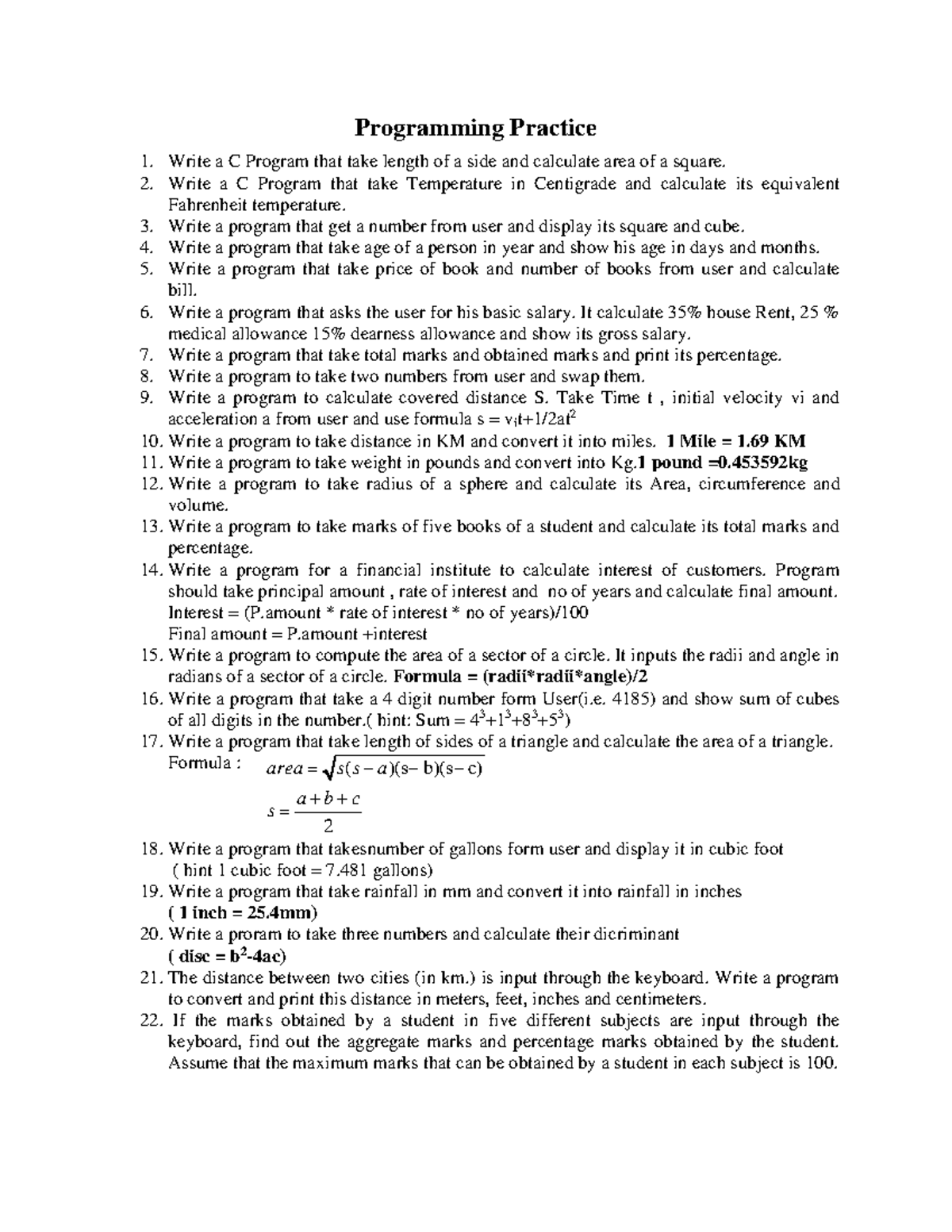 Programs - Write a C Program that take Temperature in Centigrade and ...