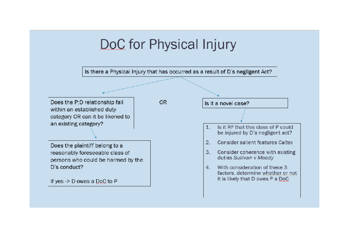 Physical Injury Flowchart - DoC for Physical Injury Is there a Physical ...