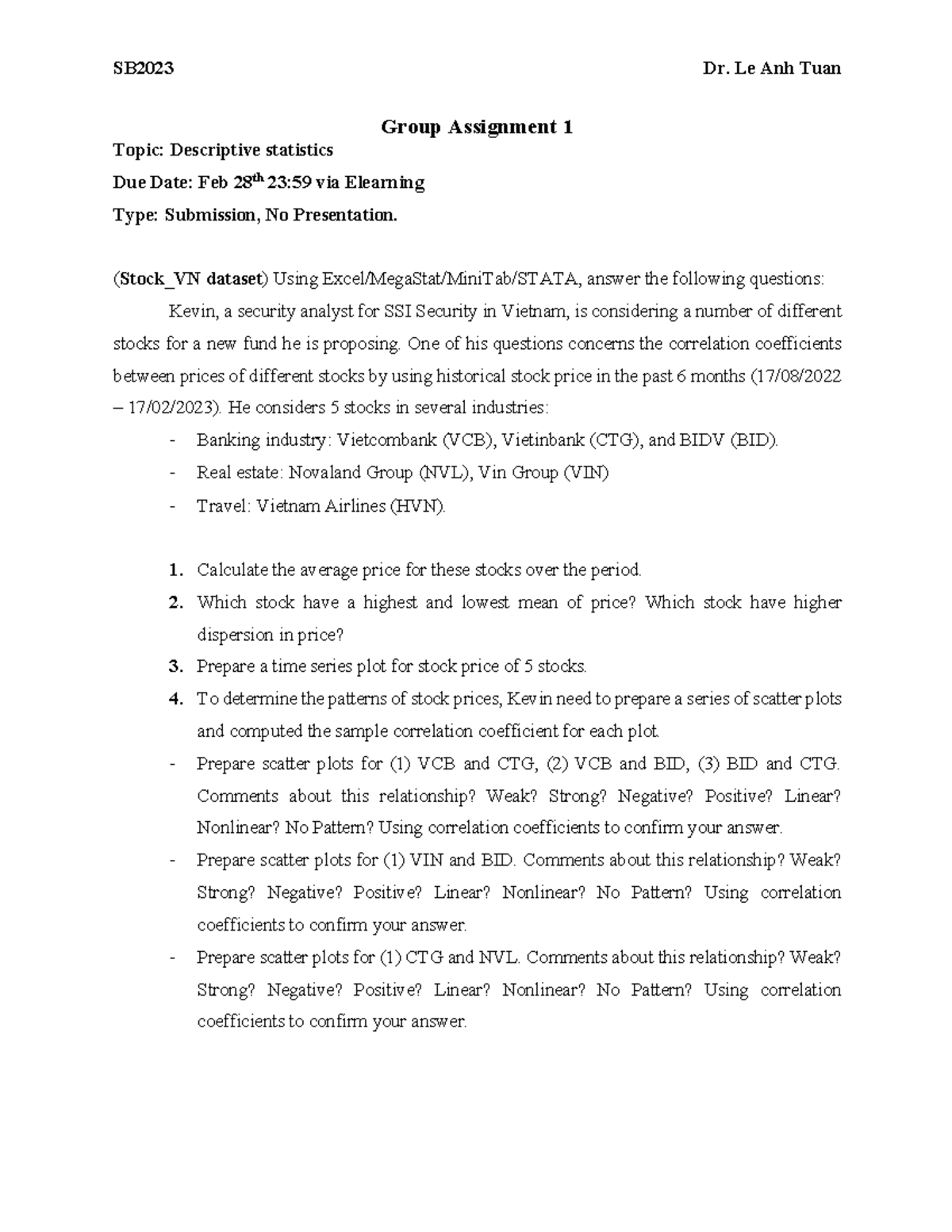 GA 1 - sach giao khoa - SB2023 Dr. Le Anh Tuan Group Assignment 1 Topic ...
