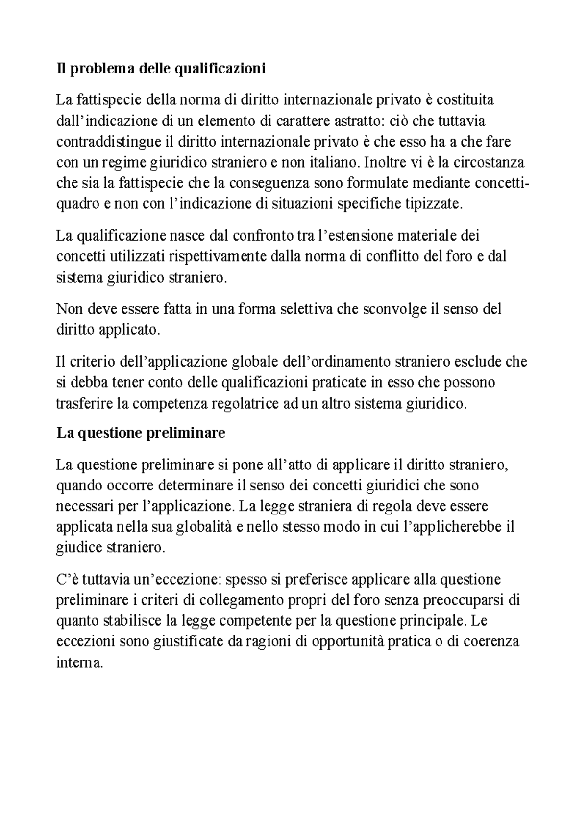 IL Problema Delle Qualificazioni E LA