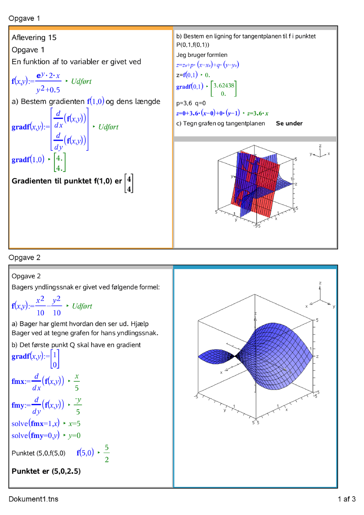 Aflevering 15 - Dette Er Besvarelser På Diverse Matematiske Opgaver På ...