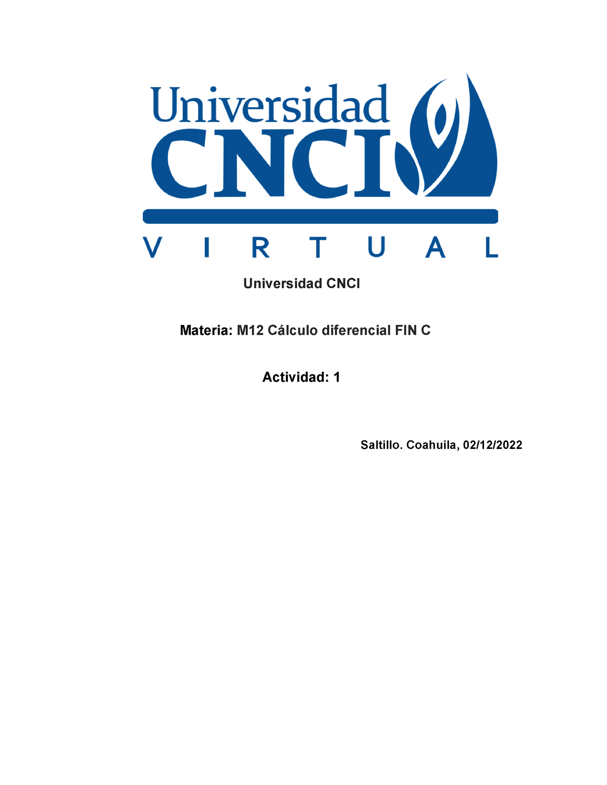 Actividad 1 M5 Ecuaciones Diferenciales FIN B - Universidad CNCI ...