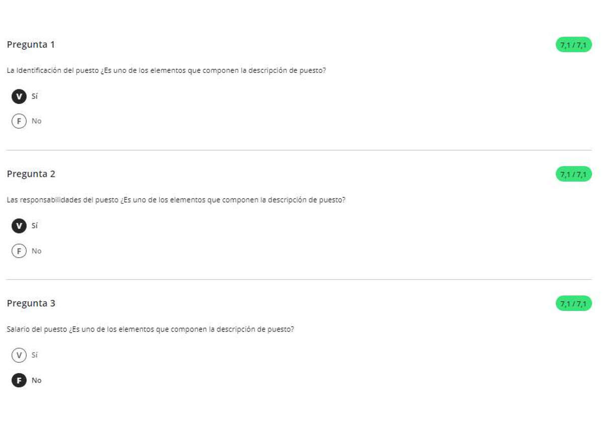 Unidad 3 Actividad 2 Autocorregible Componentes De La Descripción De Puestos Administracion 3624