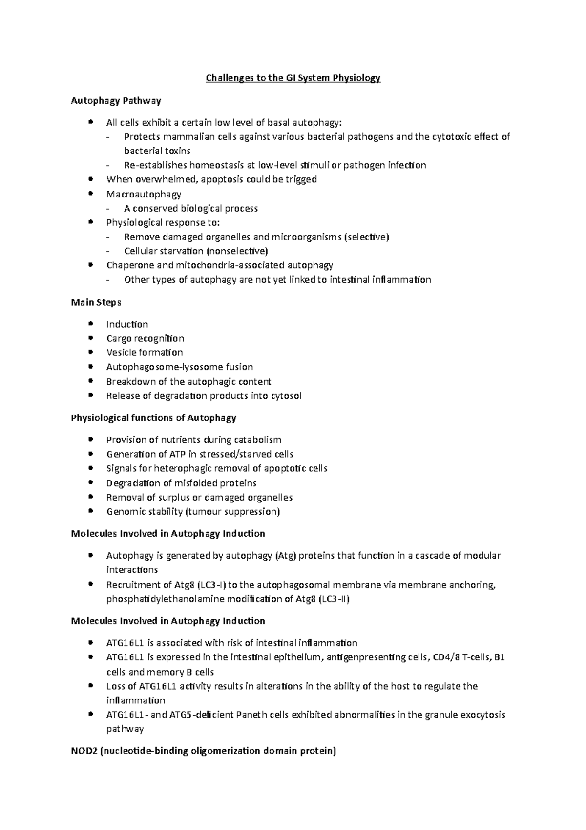 Challenges to the GI System Physiology - Challenges to the GI System ...