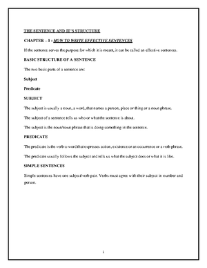 Fine Tune Notes S1 - FINE-TUNE YOUR ENGLISH PART- SECTION A CHAPTER ...