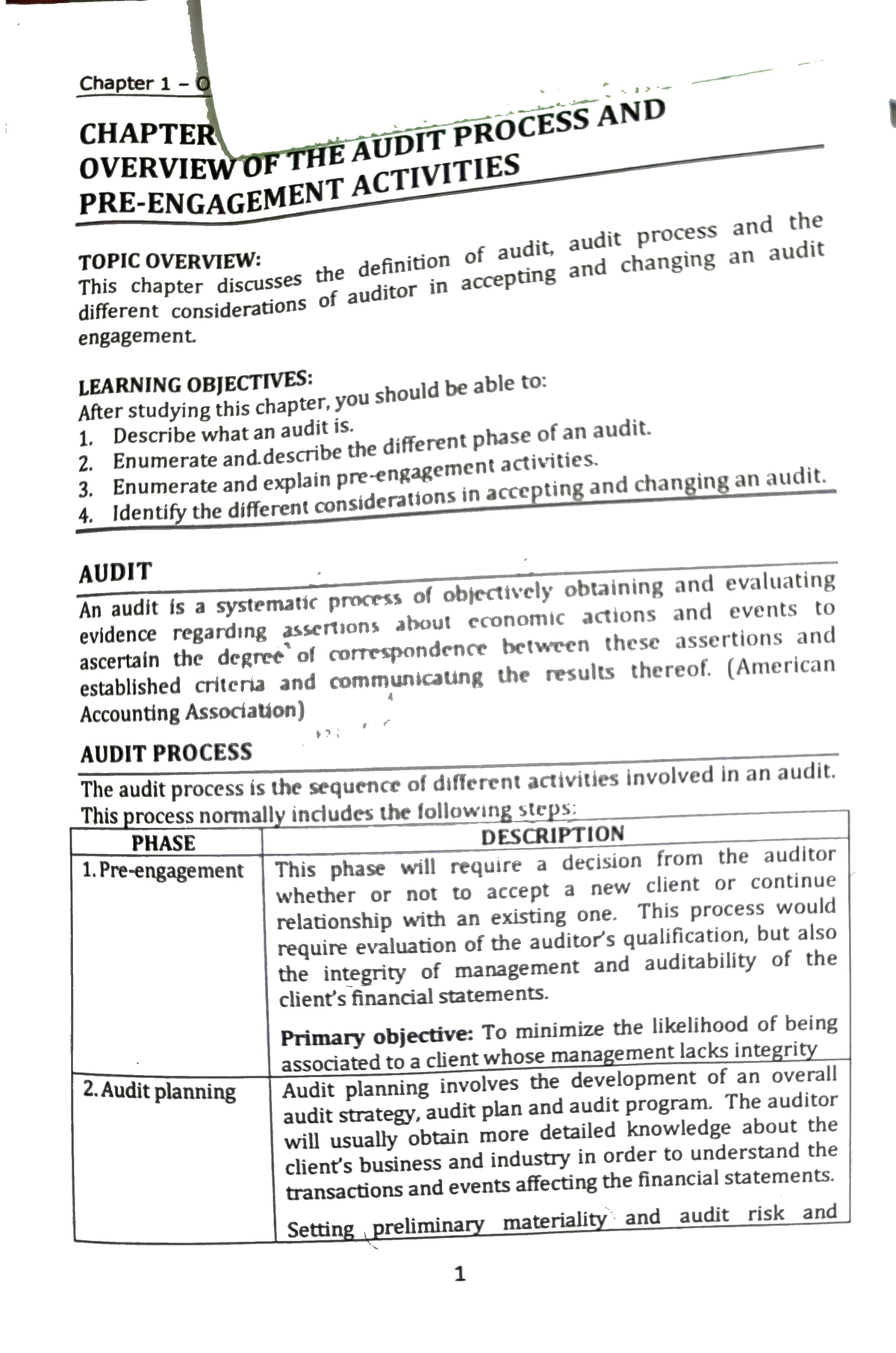 Auditing 1 ( Chapters 1 - 6) - Auditing Theory - Studocu