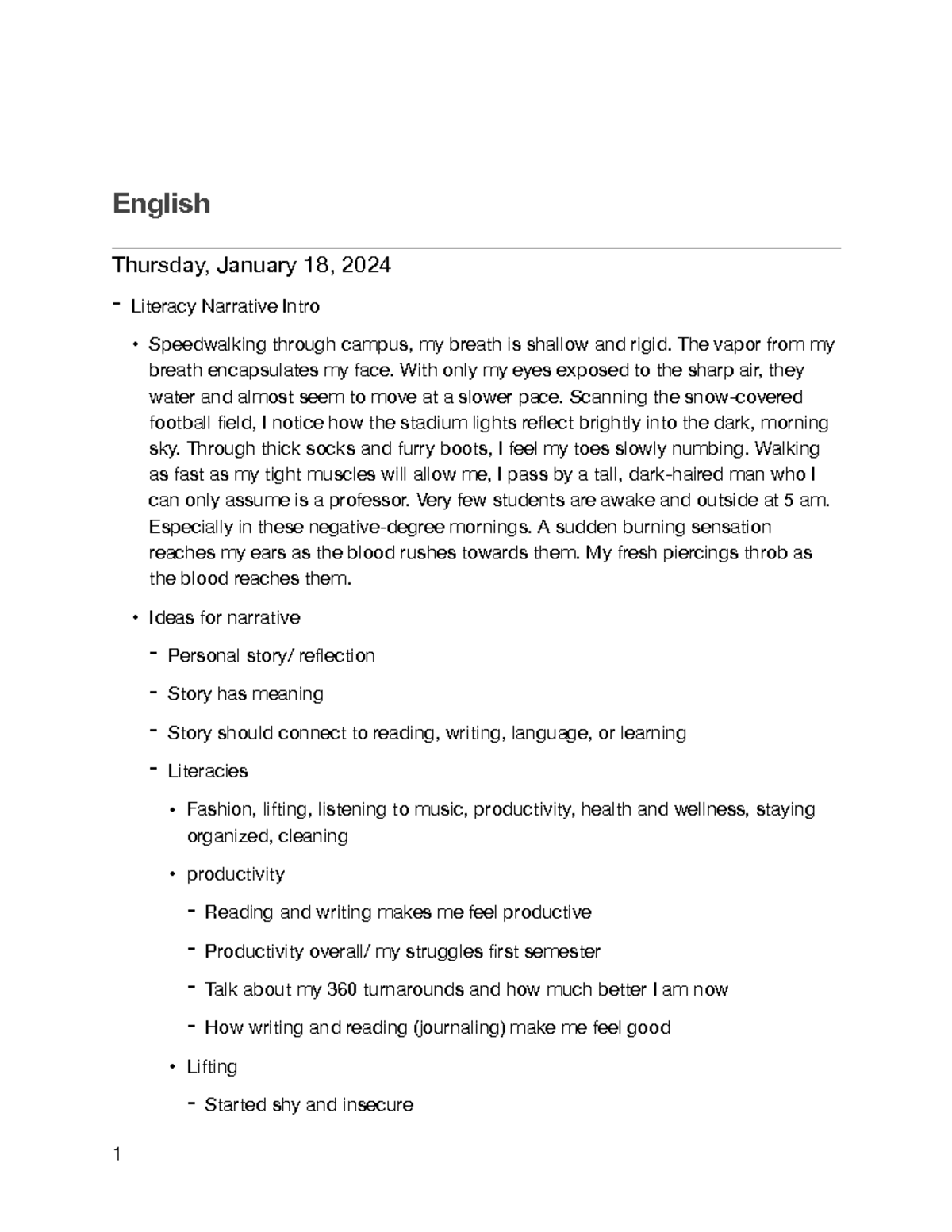 English English Thursday January 18 2024 Literacy Narrative Intro   Thumb 1200 1553 