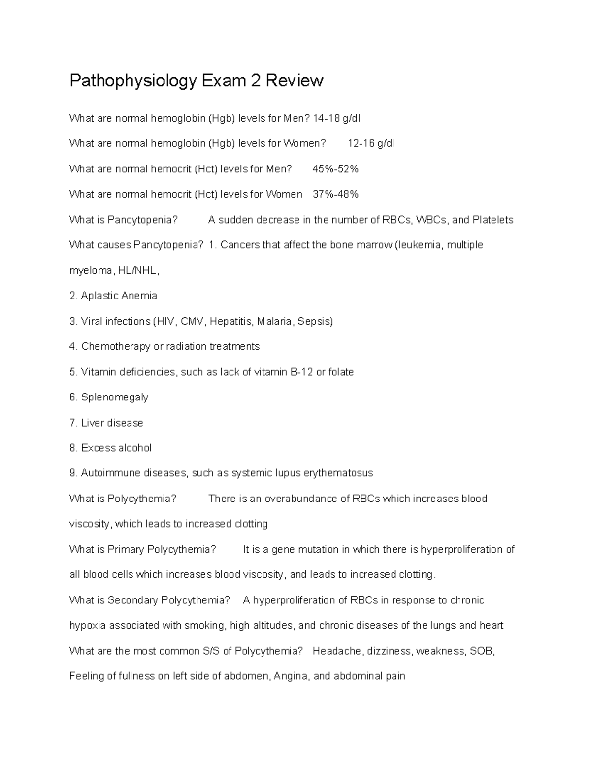 Quizlet Pathophysiology Exam 2 - a3lquvh