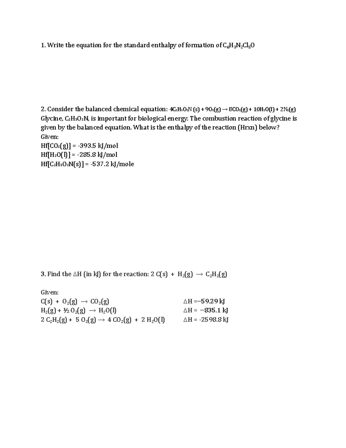 Chem1040 Mock Exam 3 - A Lot Of Different Equations And Electron 