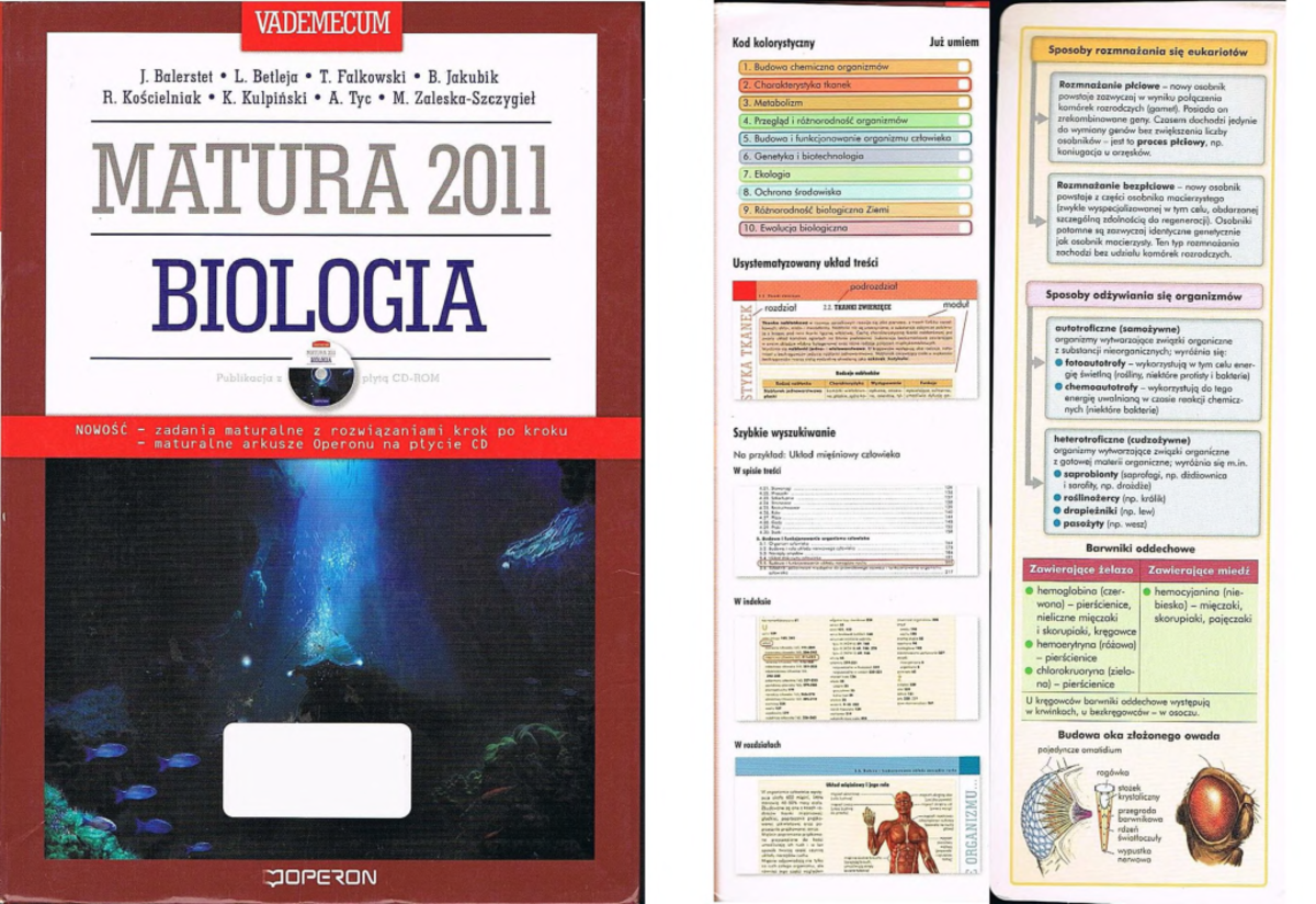 Vademecum. Matura 2011 . Biologia. Operon - Biologia Człowieka - Studocu