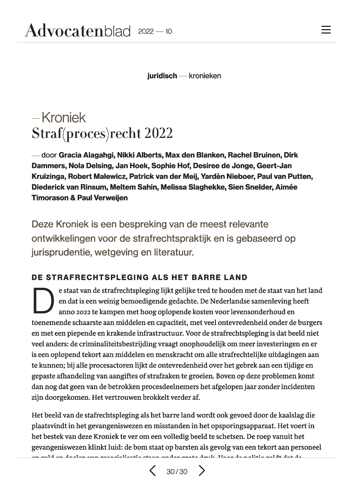 Kroniek Strafprocesrecht 2022 - Strafrecht En Strafprocesrecht II ...