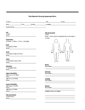 Nursing Assessment Template 31 - Health Service: Medical Rec No 