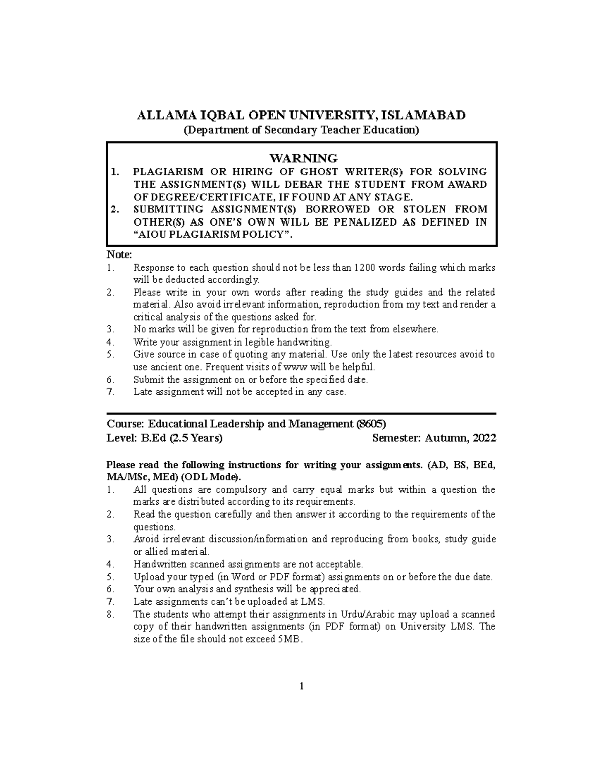 null-mote-allama-iqbal-open-university-islamabad-department-of