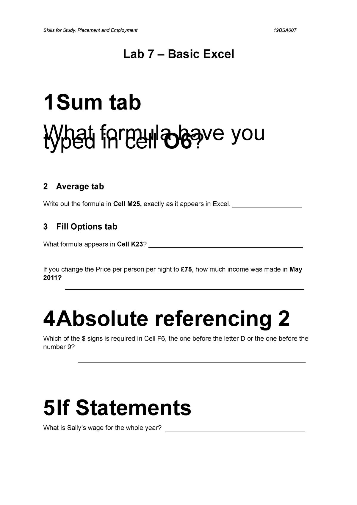 lab-7-basic-excel-skills-for-study-placement-and-employment-19bsa