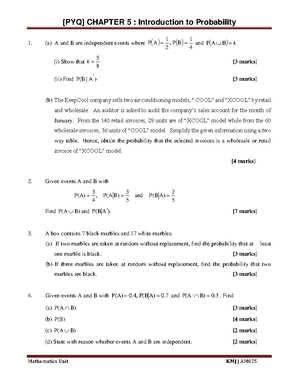 Skema PSPM Matriks Perak - Mathematics - Studocu