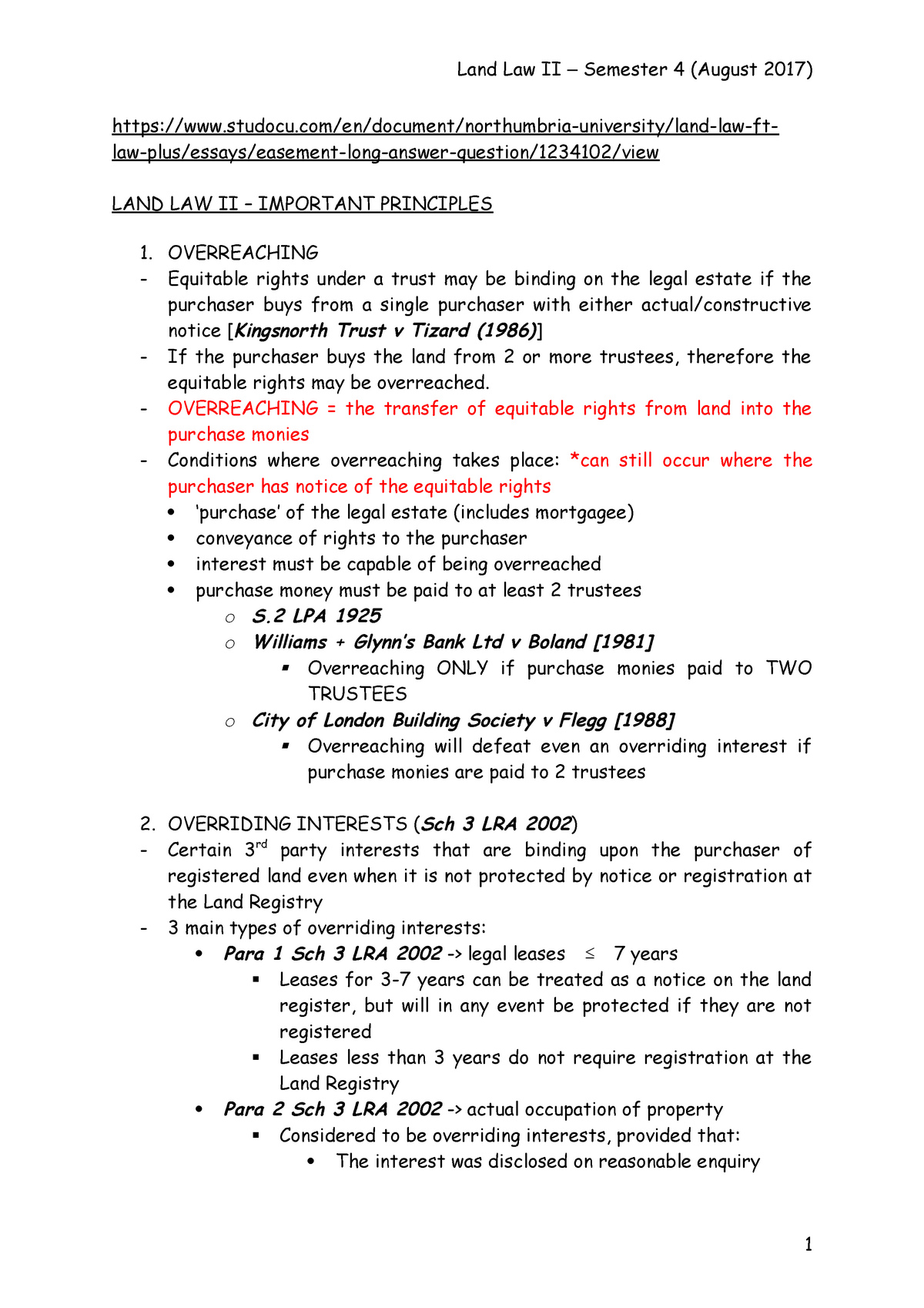 LAND LAW II Notes - Studocu/en/document/northumbria-university/land-law ...