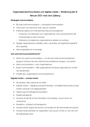 Organisationskommunikation 1 Och 2- 3-4:2 - Organisationskommunikation ...