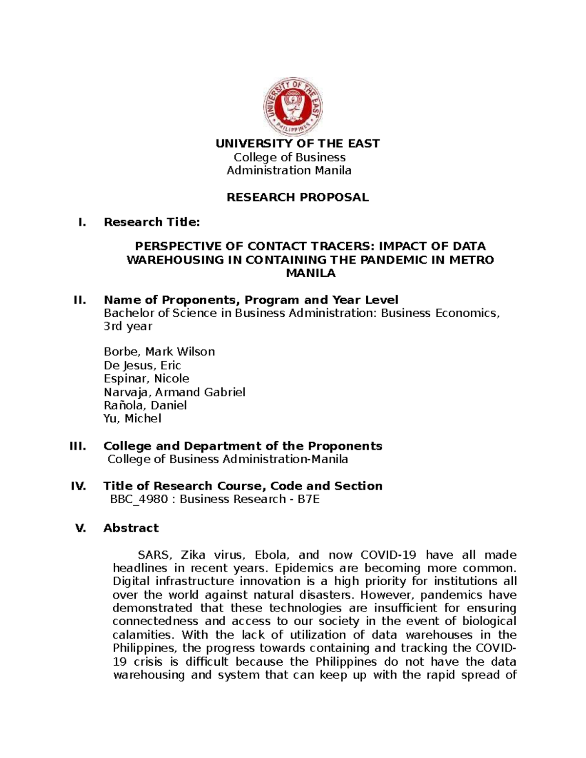 Research Proposal (Revised)-Team Rañola - UNIVERSITY OF THE EAST ...