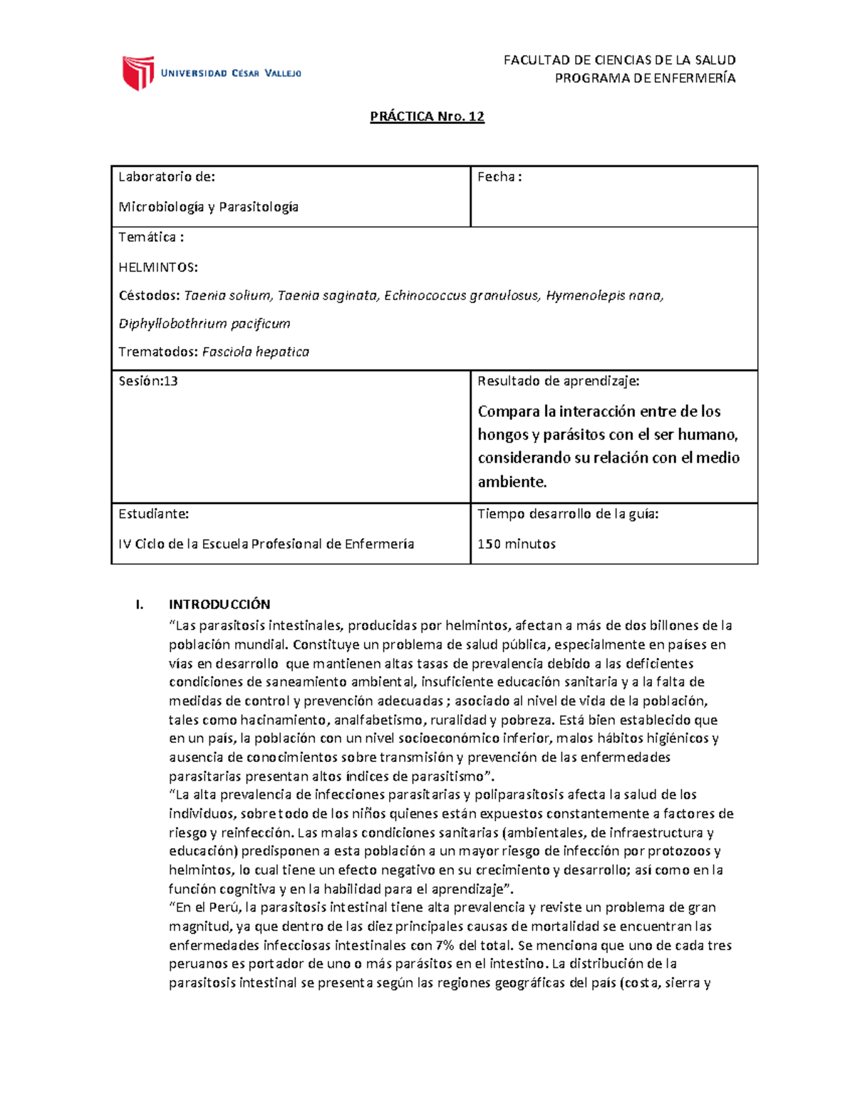 GUÍA DE Prácticas 12 - ,,,,,,,,,,,,,,,,,, - PROGRAMA DE ENFERMERÍA ...