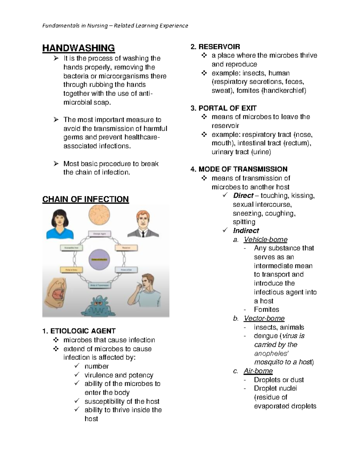 Handwashing Fundamentals In Nursing Related Learning Experience Handwashing Fundamentals In Nursing Related Learning Experience