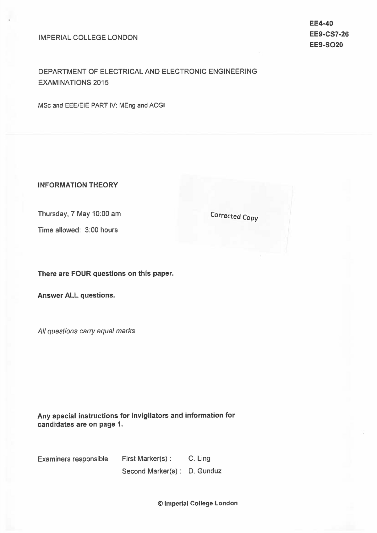 Exam 1 May 2015, questions - EE4-40 EEQ-CST-26 EEB-SOZO IMPERIAL ...