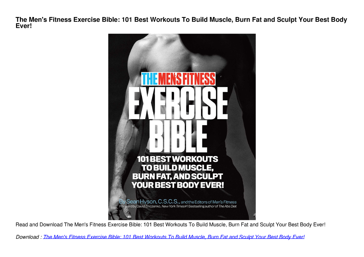 Pdfreadonline The Mens Fitness Exercise Bible 101 Best Workouts To Build Muscle Burn Fat 2034