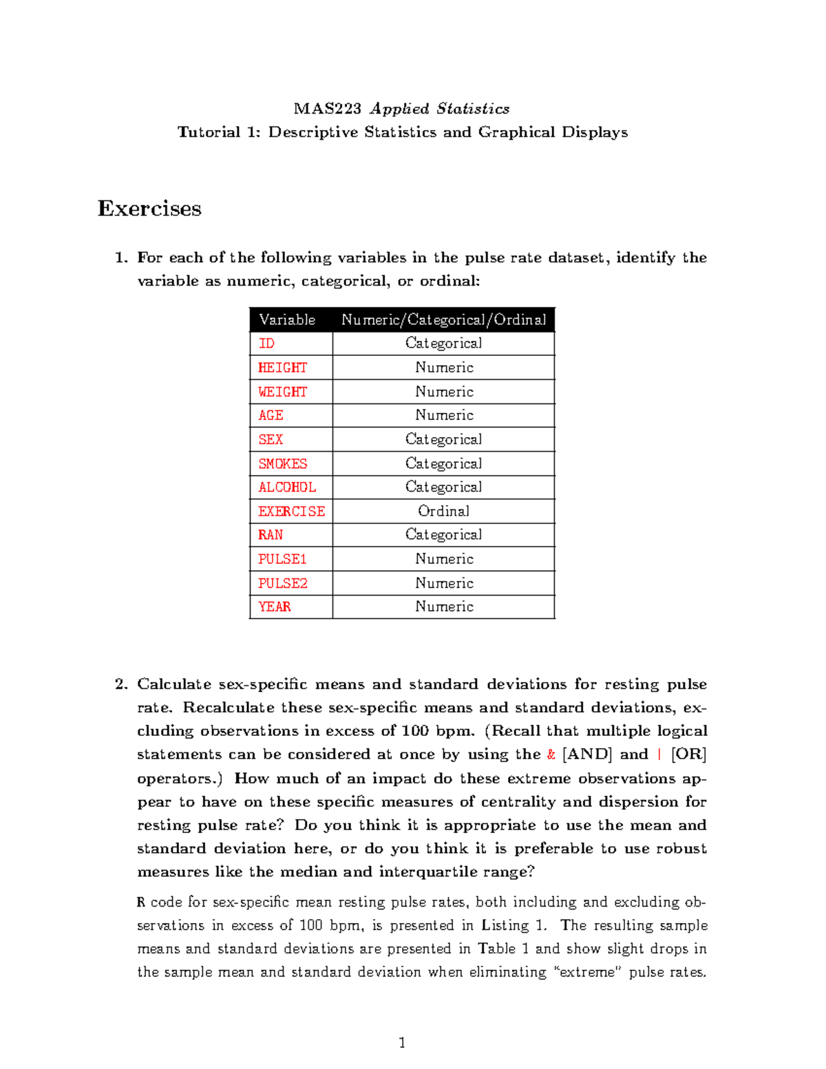 TUTORIAL 1 QUESTIONS AND SOLUTIONS - MAS223 - MURDOCH UNIVERSITY - 2021 ...