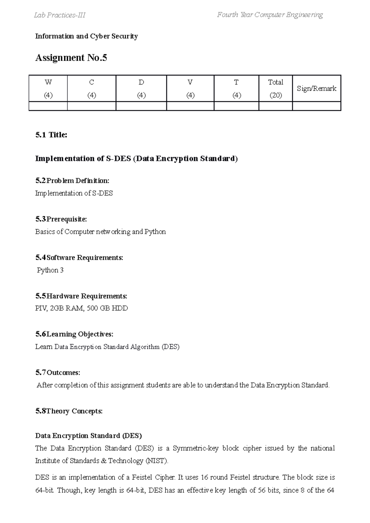Desmanual Cyber Security Lab PracticesIII Fourth Year Computer