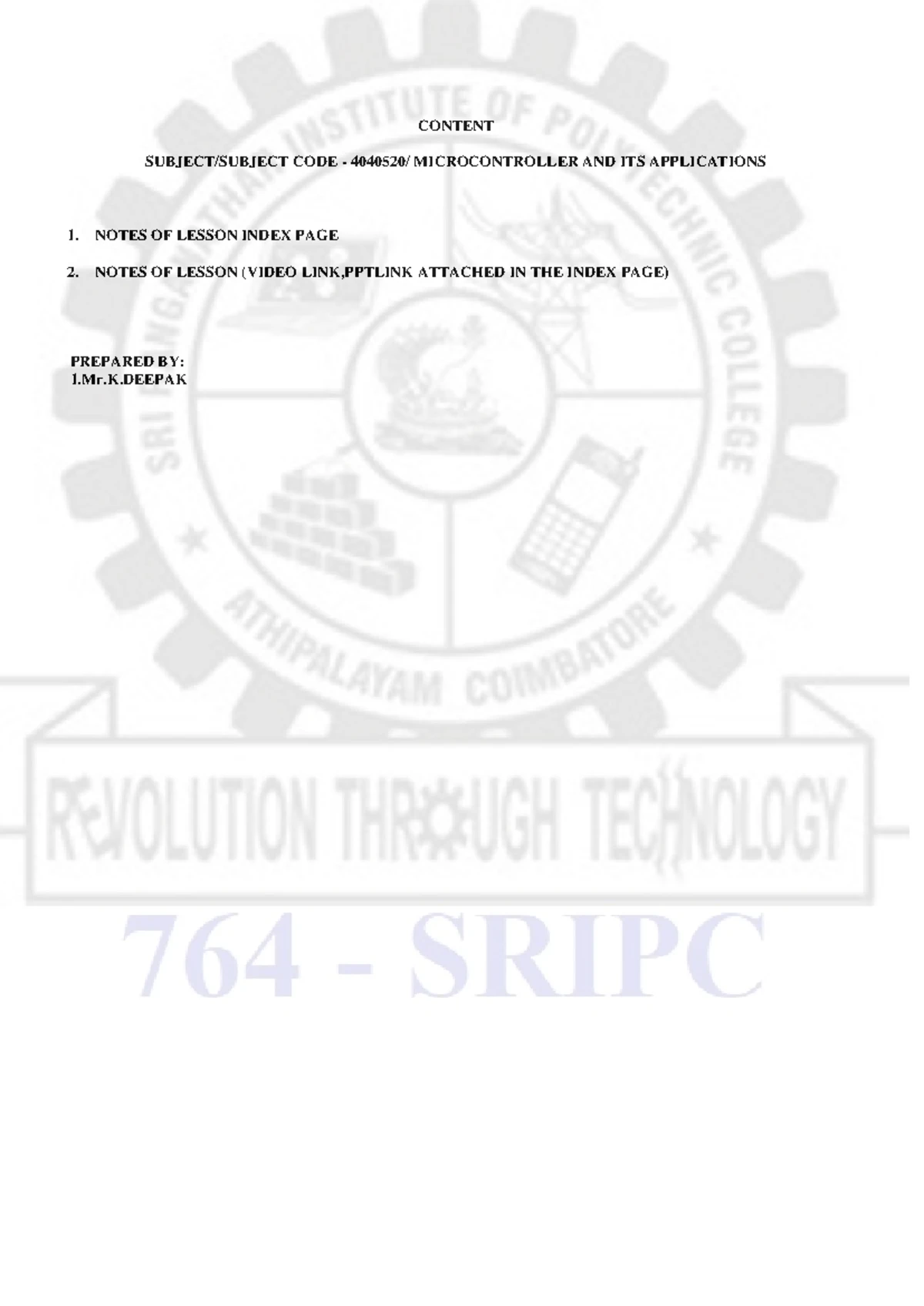MT I - Manufacturing technology notes - VELAMMAL COLLEGE OF ENGINEERING ...