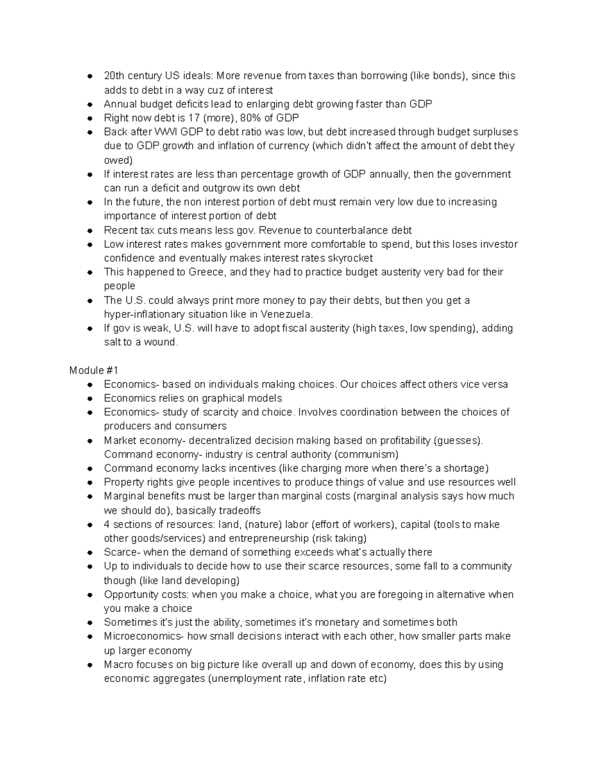 Midterm Lecture Notes - Econ 102 Macroeconomics 2020-2021 - 20th ...
