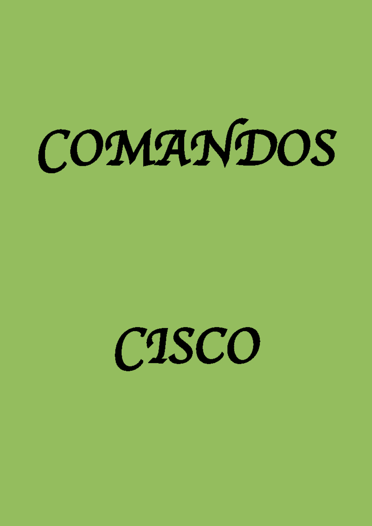 Redes comandos switch y router cisco v2 3 - COMANDOS CISCO Comandos ...
