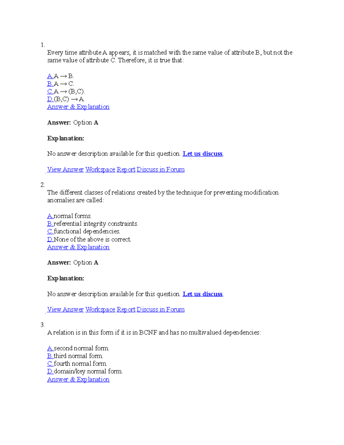 The Relational Model And Normalisation - 1. Every Time Attribute A ...