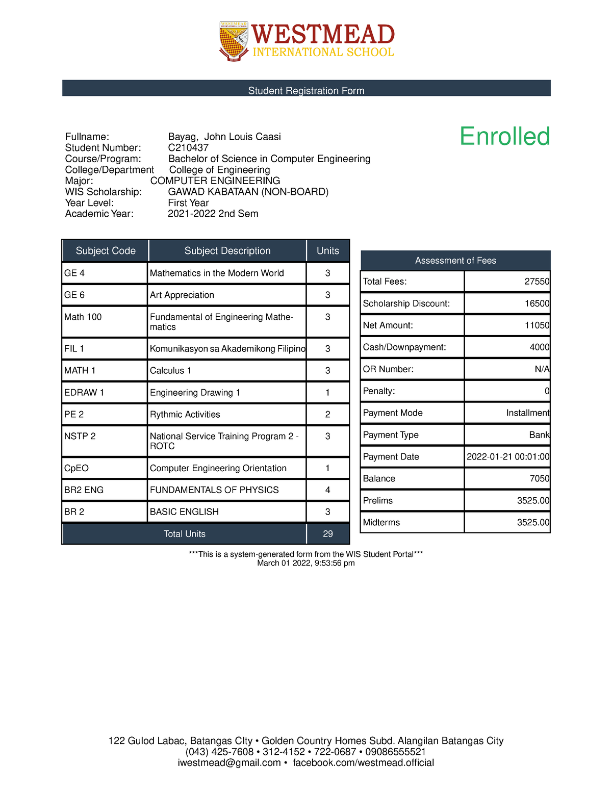 F2e81fe1 3f9b 44ac 8e4e 16b8919361 B5 - Student Registration Form ...