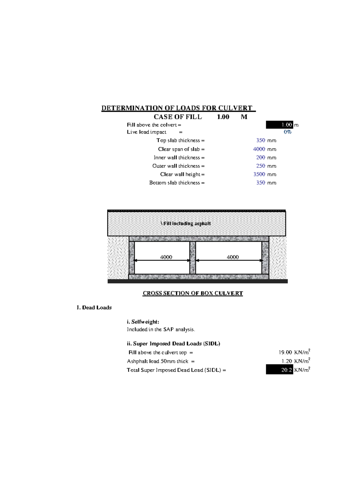 367423109 Culvert Load Calculations - DETERMINATION OF LOADS FOR ...