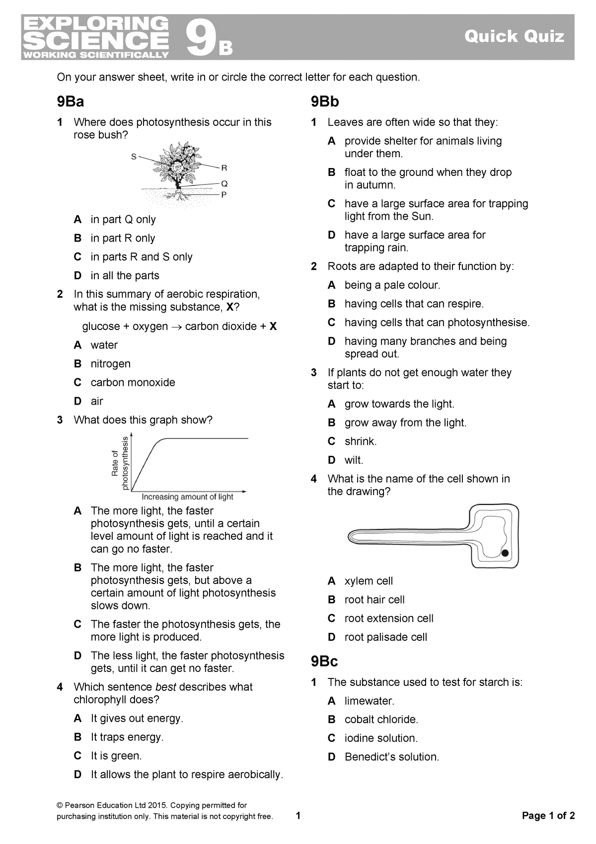 Pdfcoffee - Revison. - 9 B © Pearson Education Ltd 2015. Copying ...