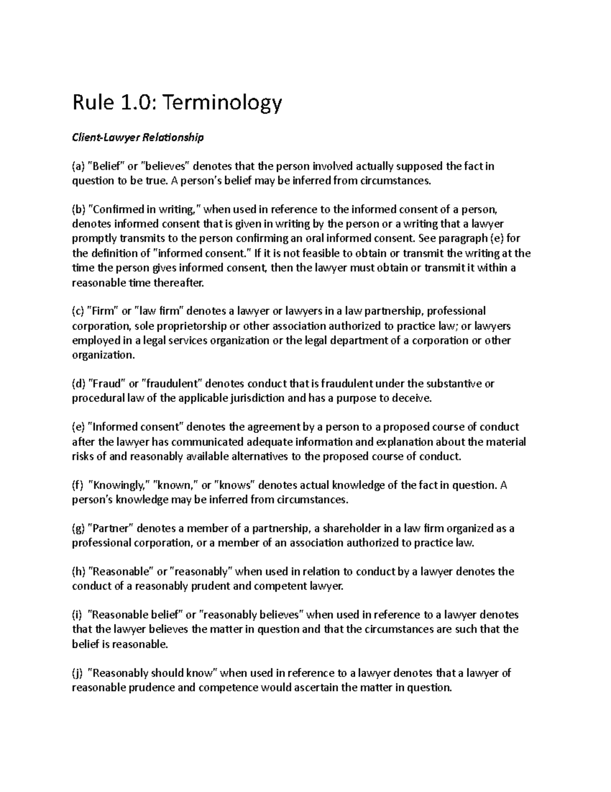 rules-of-pro-conduct-rule-1-terminology-client-lawyer-relationship