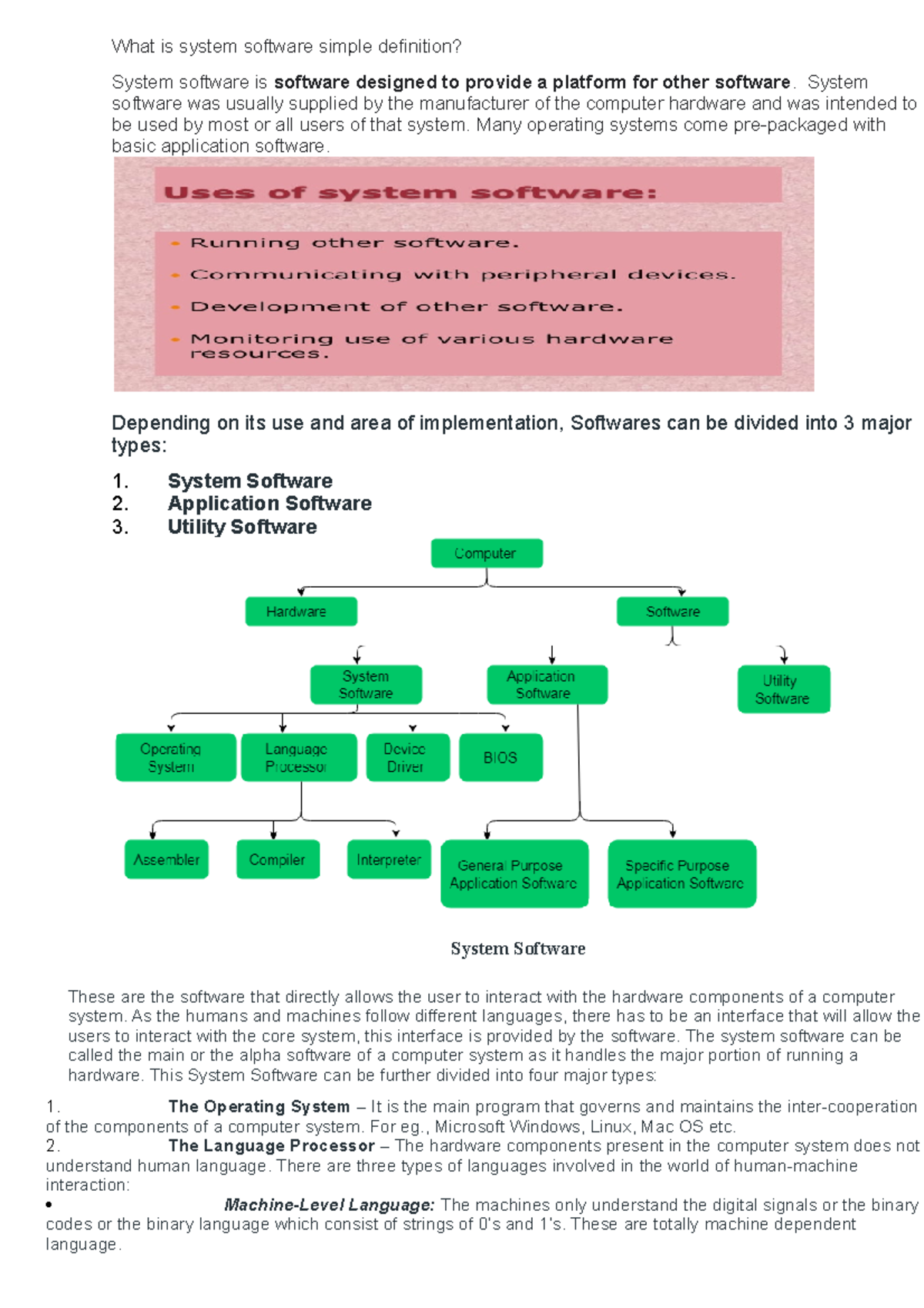 What is system software simple definition - System software was usually ...