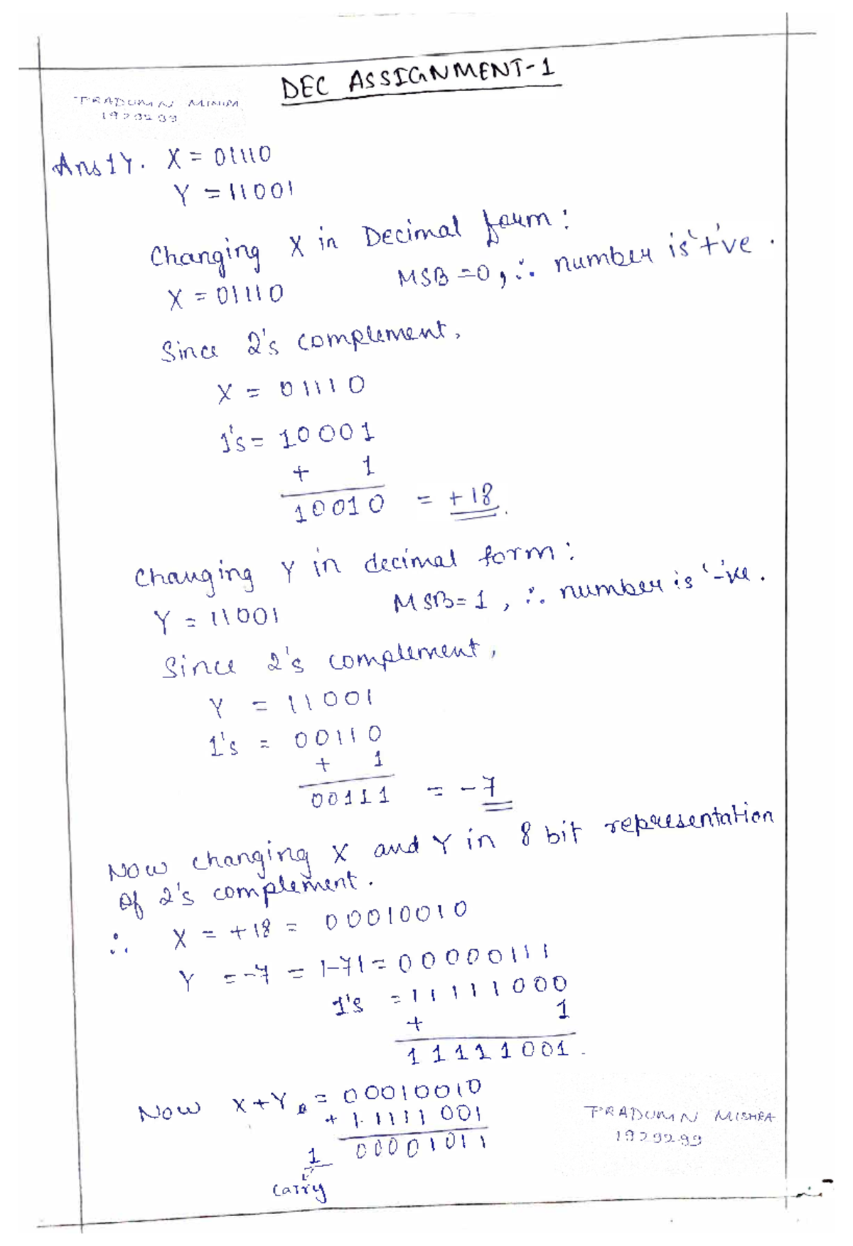 Assignment 1 Solution Digital Electronics - 0 q O 5 ㈀⤀0㈀Ⰰ) i✀琀, X = Ol ...