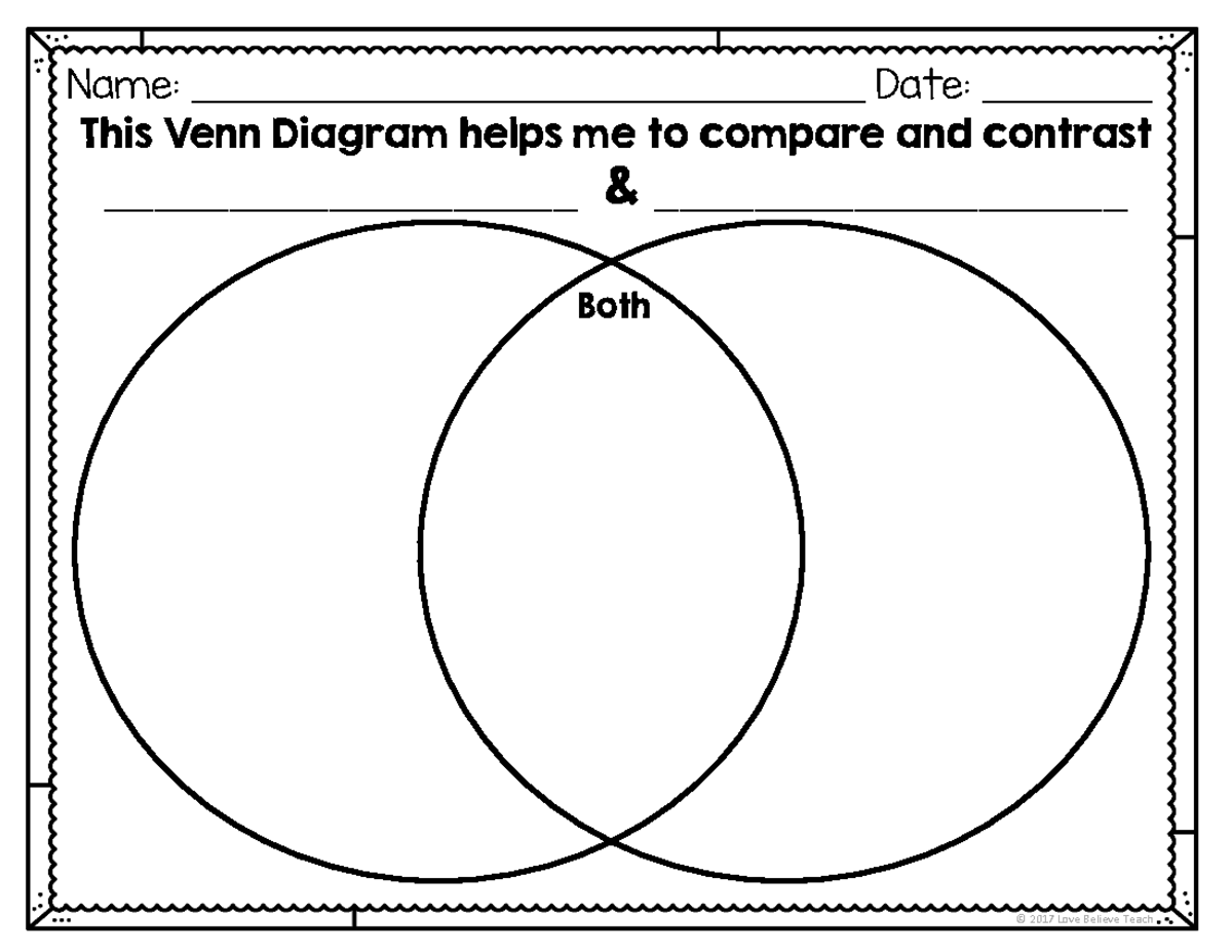 Venn Diagram Blank Freebie-1 - Name ...