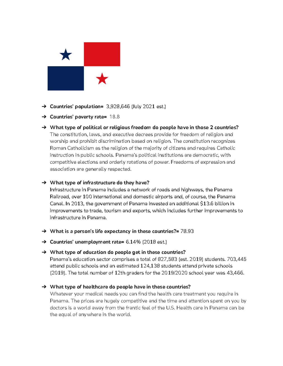Gross Domestic Product & Satandard of living, Countries analysis ...