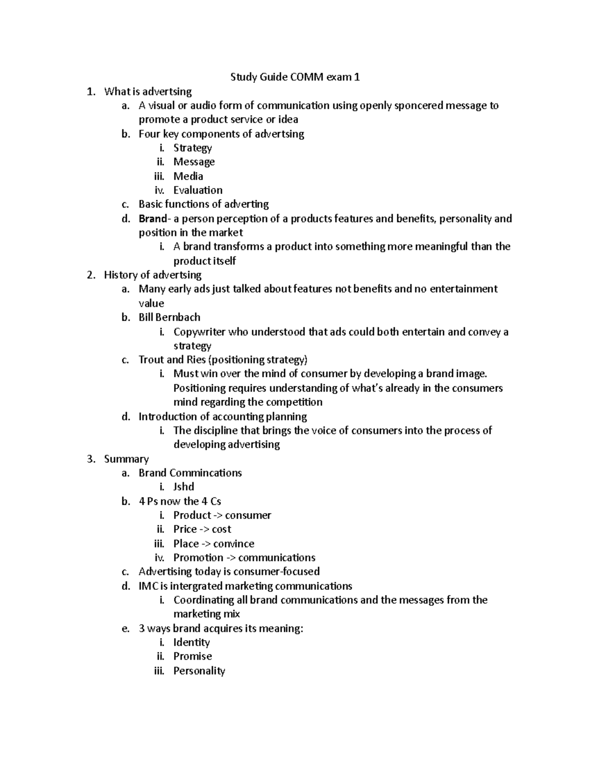 Study Guide COMM exam 1 - A visual or audio form of communication using ...