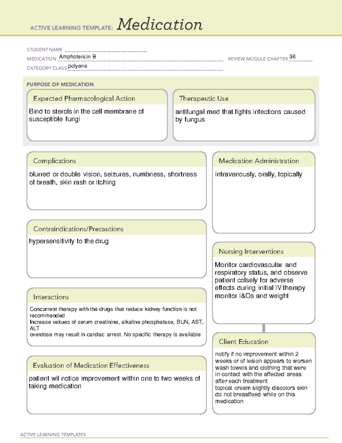 12Pharm Med Temp Chapt 36 Amphotericin B - ACTIVE LEARNING TEMPLATES ...