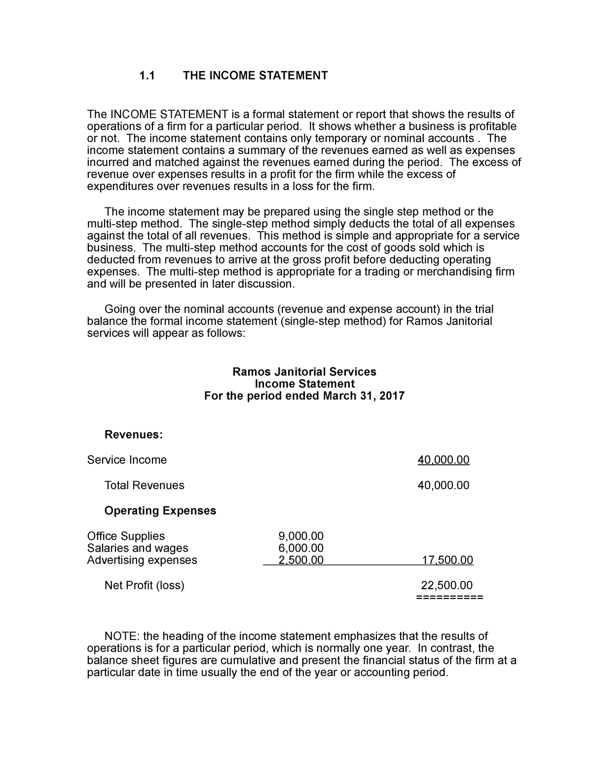 the-income-statement-1-the-income-statement-the-income-statement-is-a