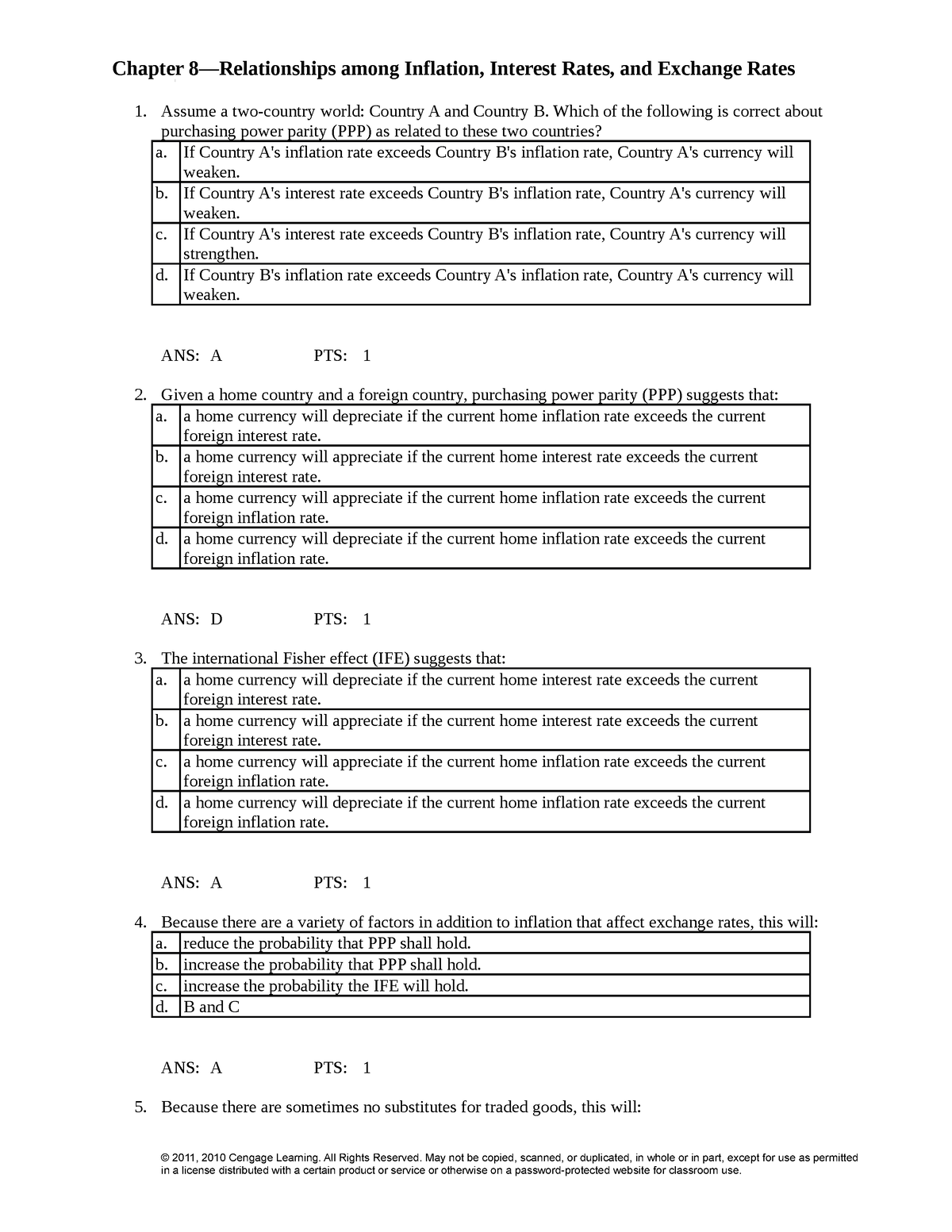 0538482214 IFM10e TB 08 - Chapter 8—Relationships Among Inflation ...