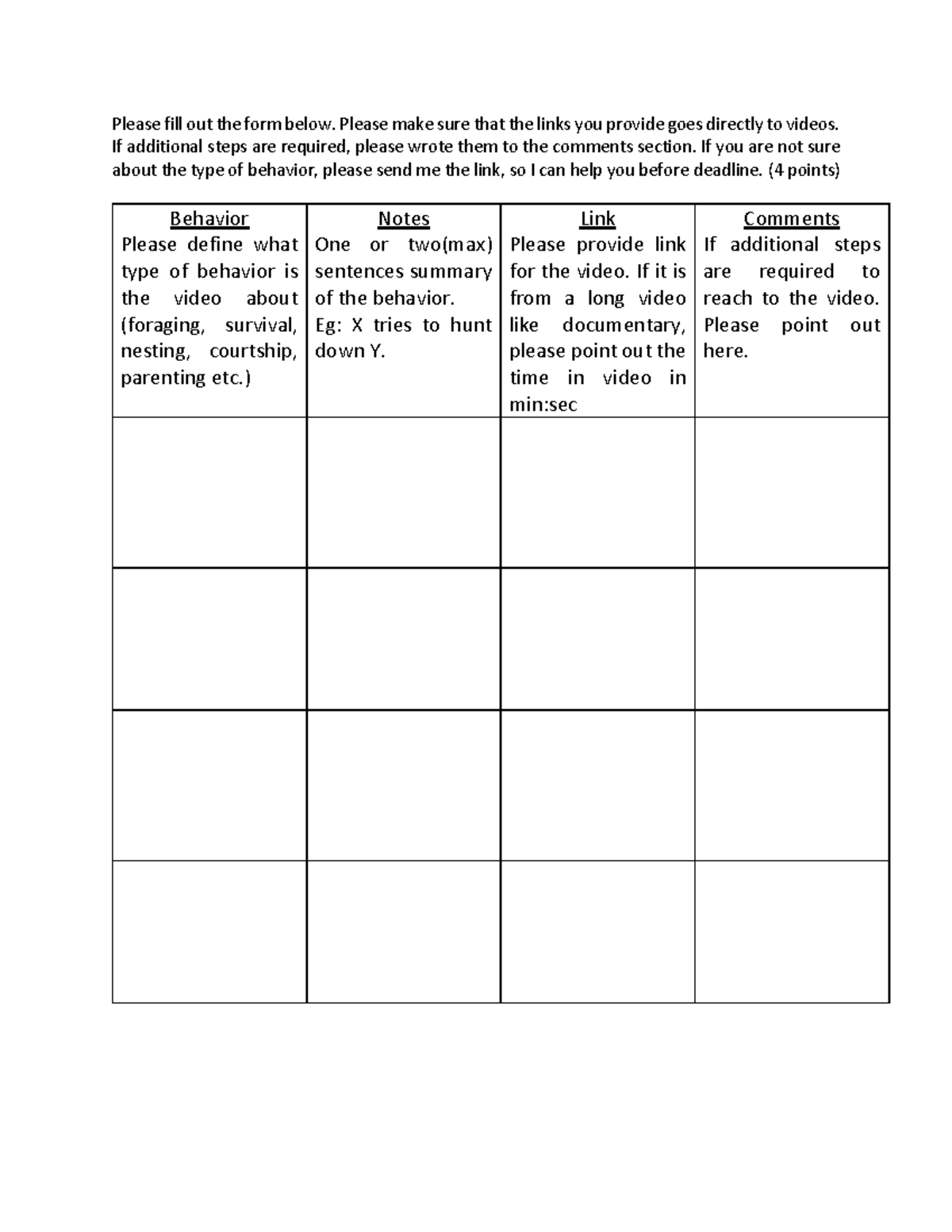 Term Project Step 4 - Please Fill Out The Form Below. Please Make Sure 