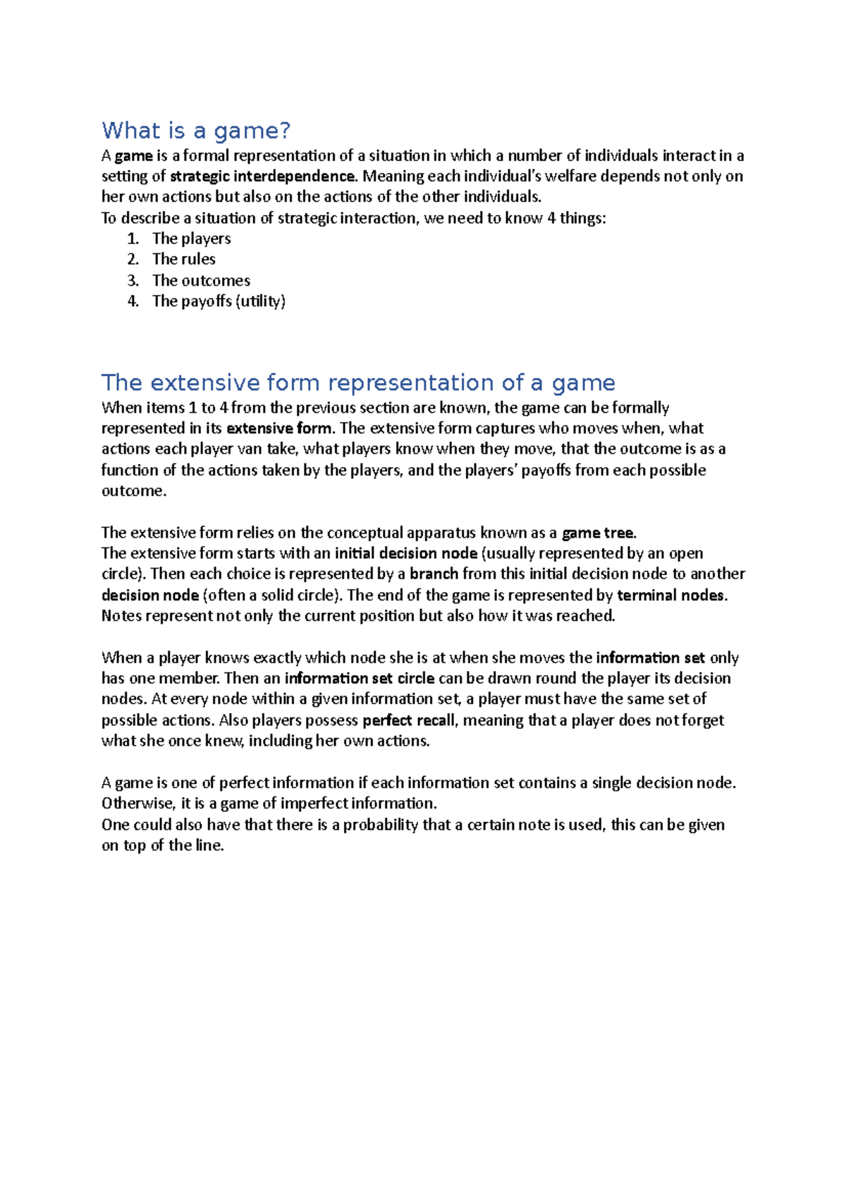 Chapter 7 Microeconomic Theory What Is A Game A Game Is A Formal